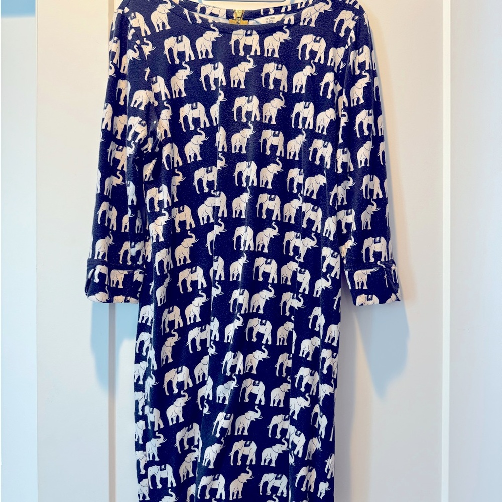 Elephant fun!  Navy Crown & Ivy dress